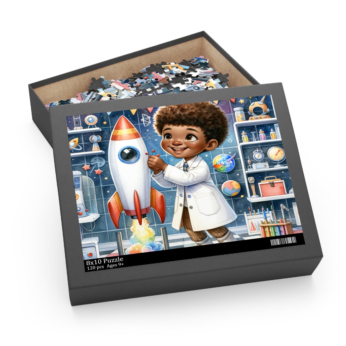 Colorful Exploration- Whimsical Space Adventure Puzzle - Young Scientist Edition