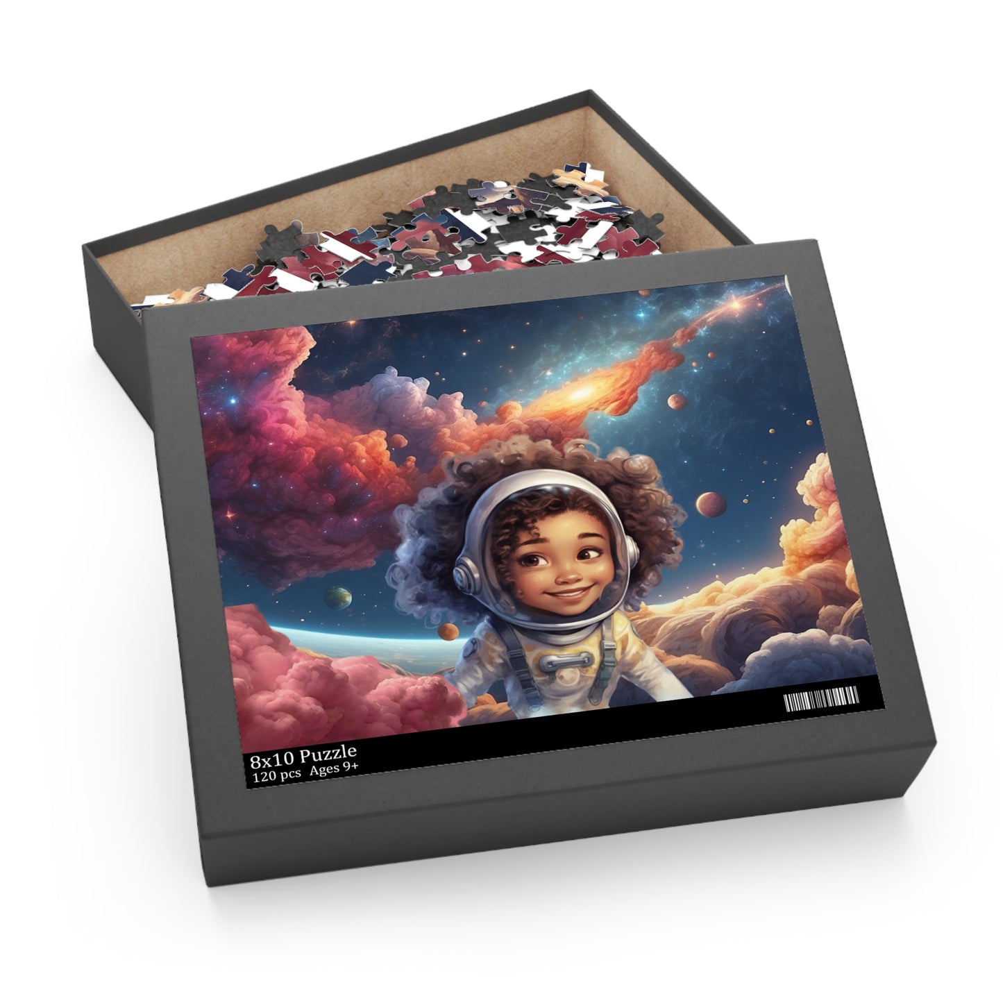 Ava the Astronaut in Outer Space Puzzle - Black History Month - Women in STEM- Girls in Science