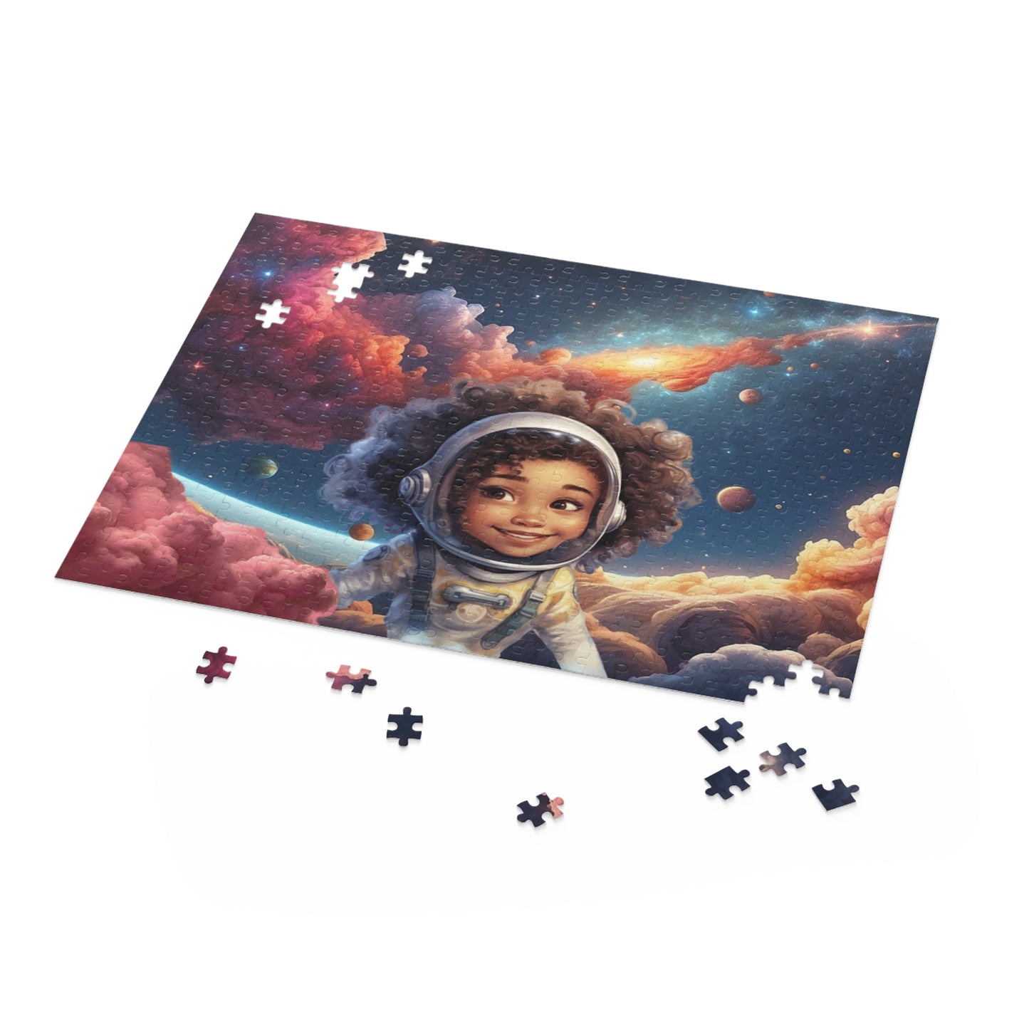 Ava the Astronaut in Outer Space Puzzle - Black History Month - Women in STEM- Girls in Science