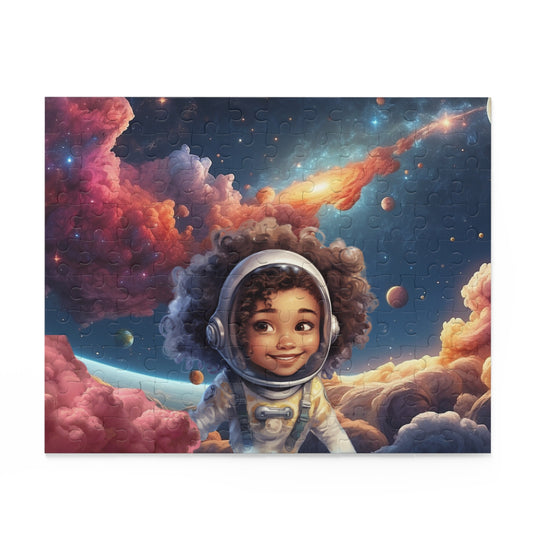 Ava the Astronaut in Outer Space Puzzle - Black History Month - Women in STEM- Girls in Science