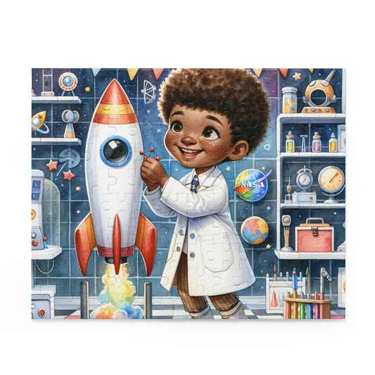 Colorful Exploration- Whimsical Space Adventure Puzzle - Young Scientist Edition