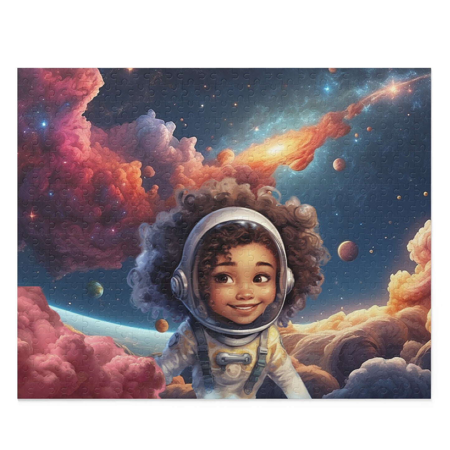 Ava the Astronaut in Outer Space Puzzle - Black History Month - Women in STEM- Girls in Science