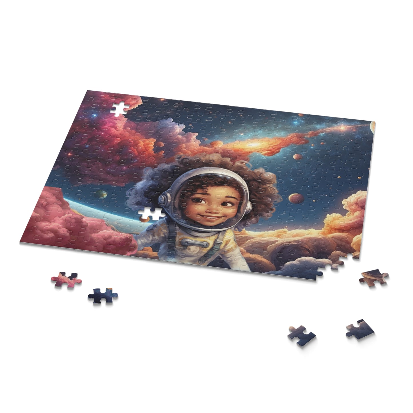 Ava the Astronaut in Outer Space Puzzle - Black History Month - Women in STEM- Girls in Science