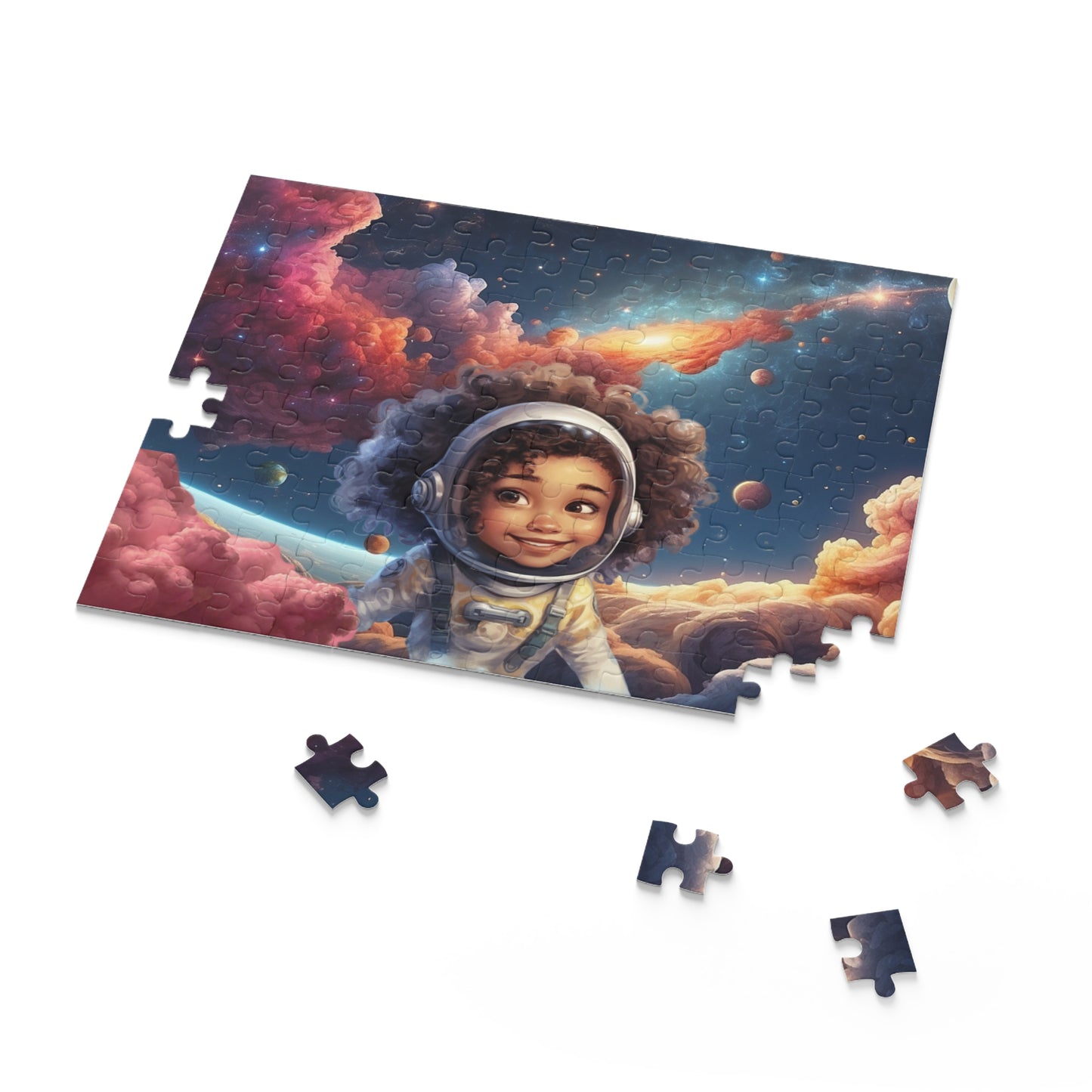 Ava the Astronaut in Outer Space Puzzle - Black History Month - Women in STEM- Girls in Science