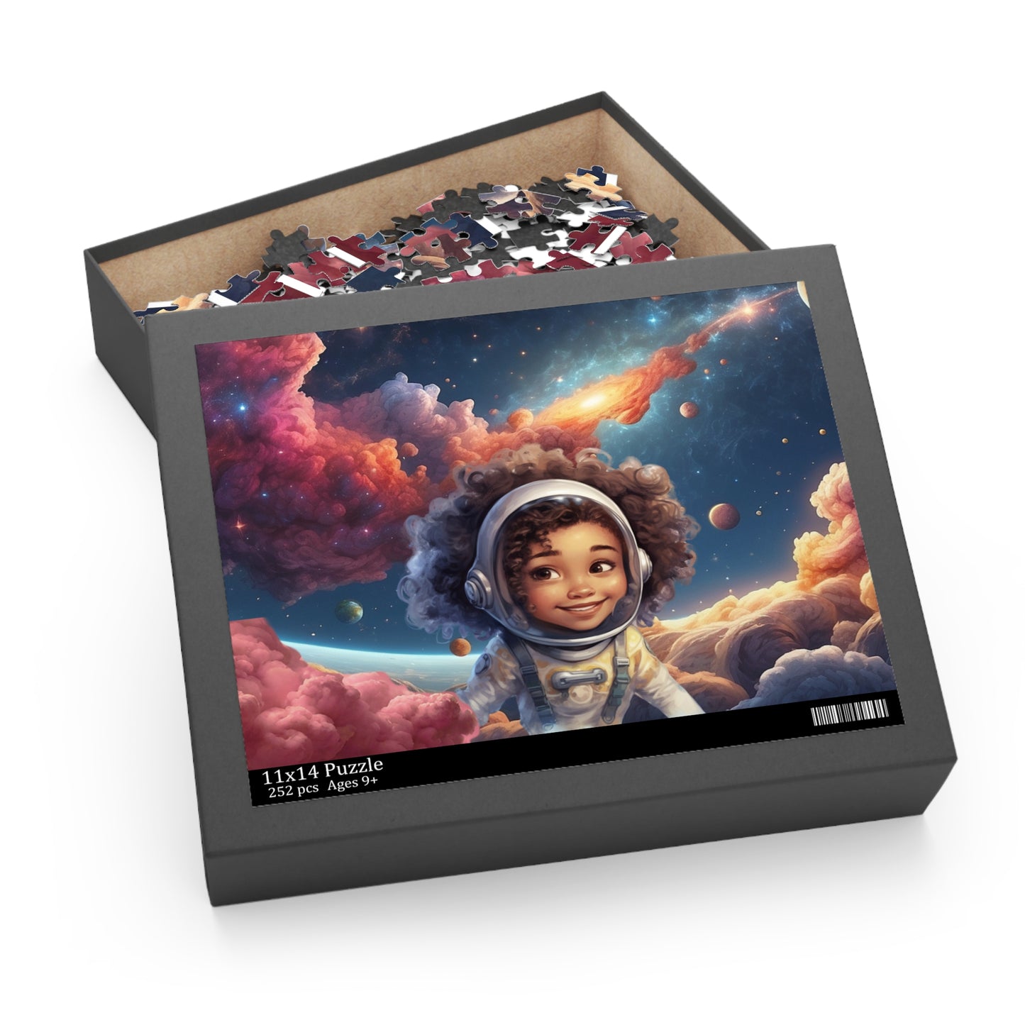 Ava the Astronaut in Outer Space Puzzle - Black History Month - Women in STEM- Girls in Science